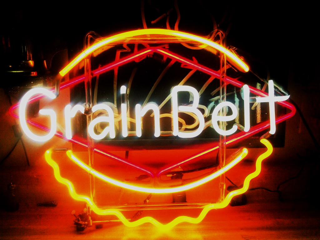 Grain Belt Bottle Cap Neon Sign